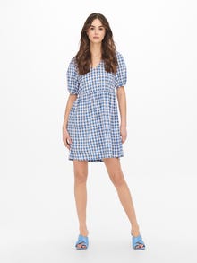 ONLY Puff sleeve Dress -Palace Blue - 15246859