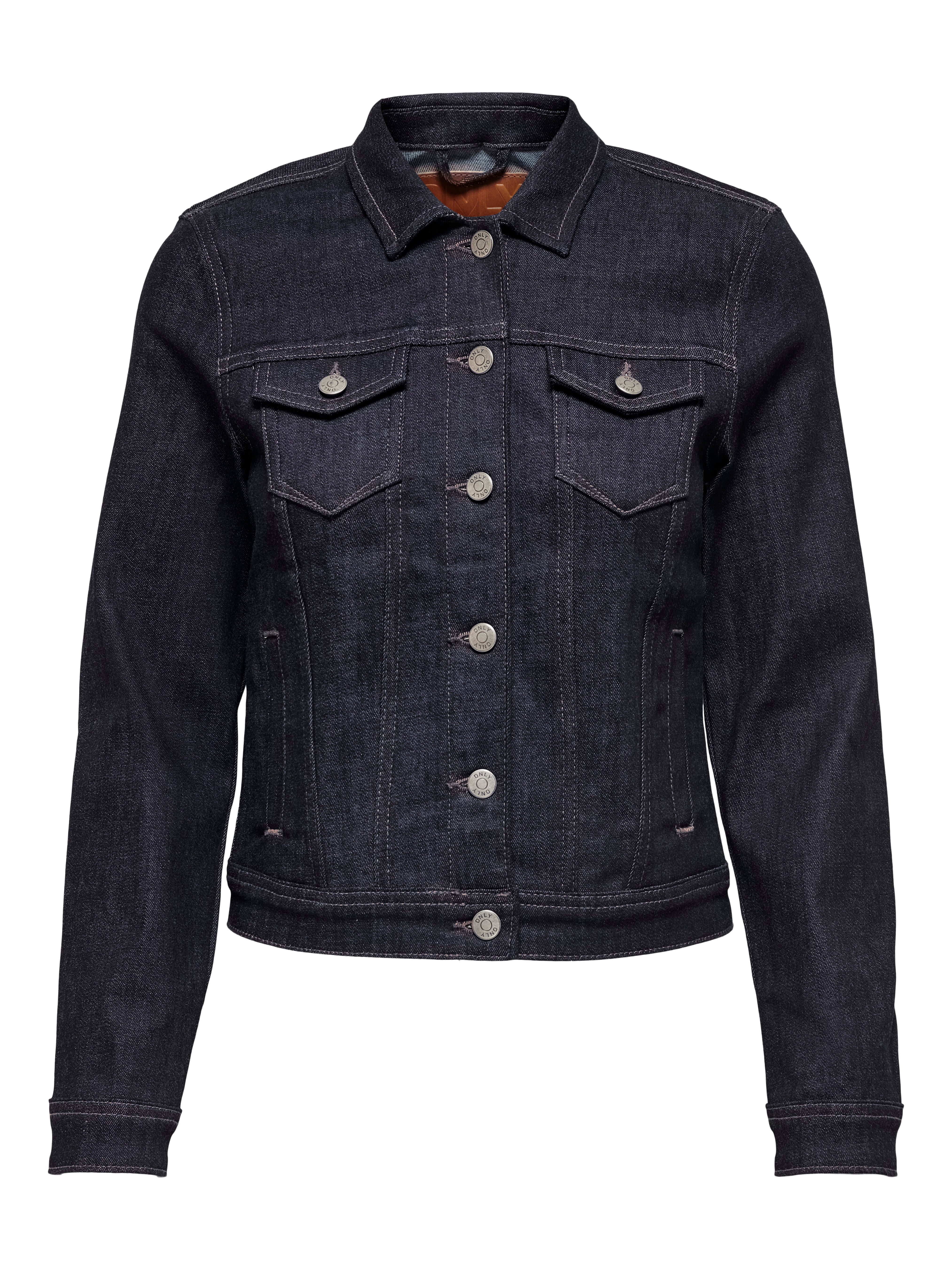 ONLTia raw Denim jacket | Dark Blue | ONLY®