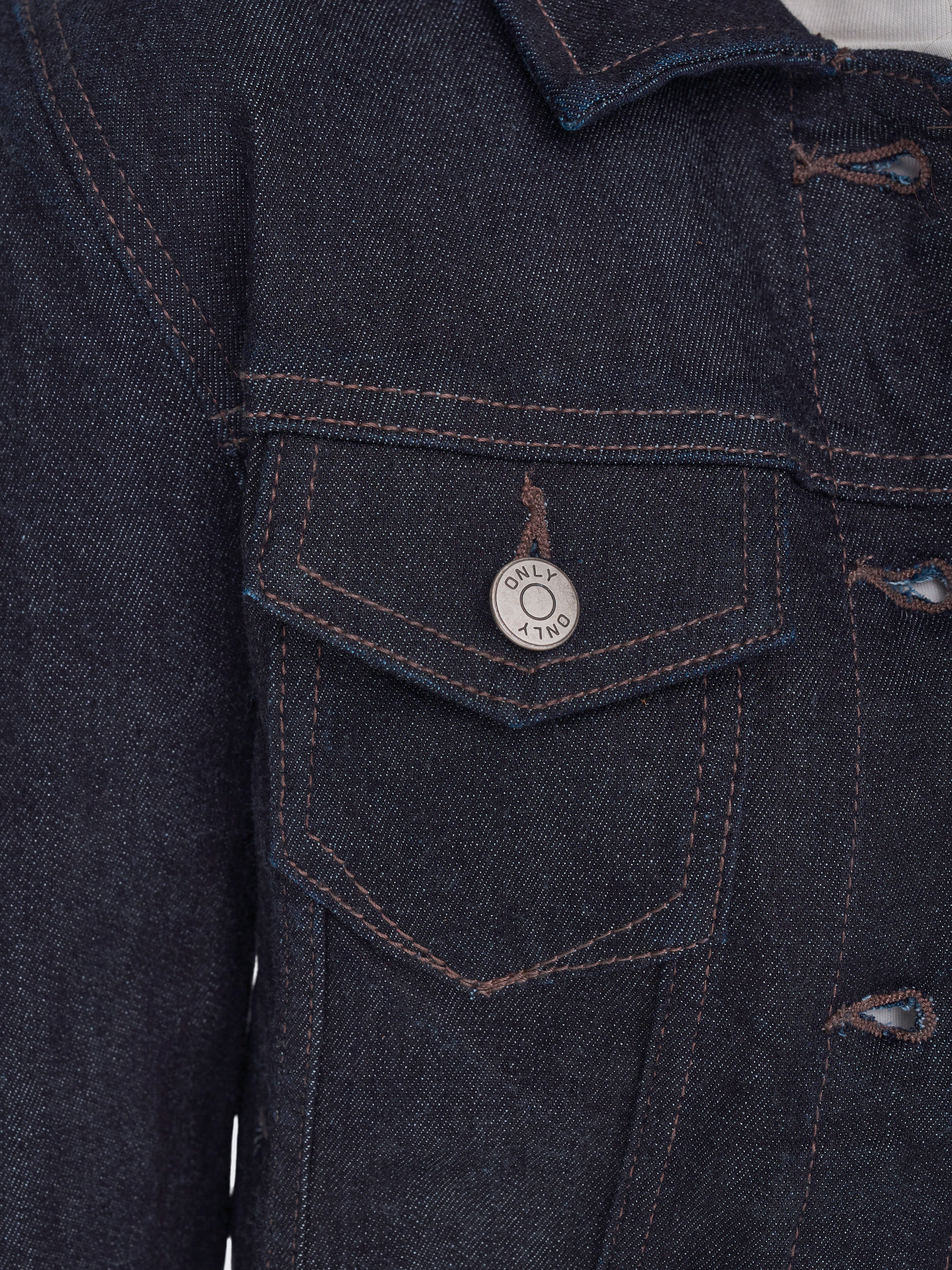ONLTia raw Denim jacket | Dark Blue | ONLY®