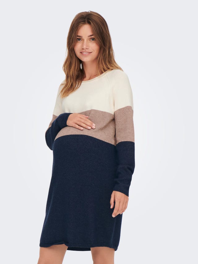 ONLY Mama - À rayures Robe en maille - 15246925