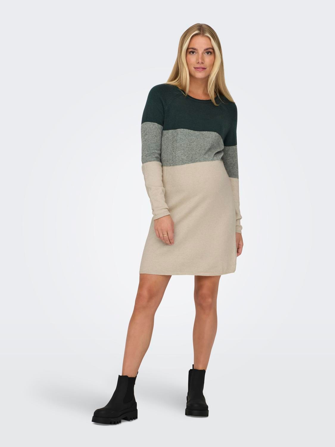 ONLY Mama striped Knitted Dress -June Bug - 15246925