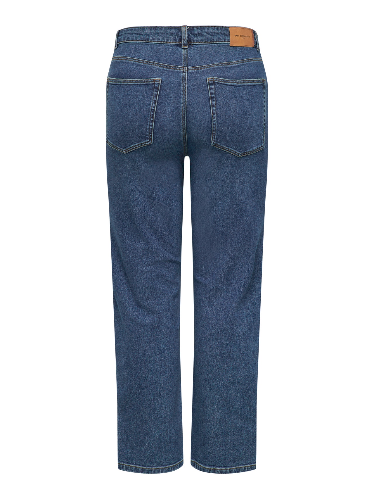 ONLY Straight Fit High waist Jeans -Dark Medium Blue Denim - 15246939