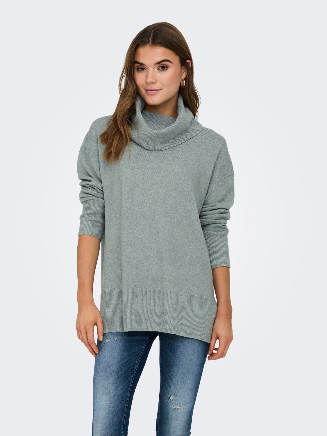 ONLY Pull-overs Col roulé -Chinois Green - 15246966