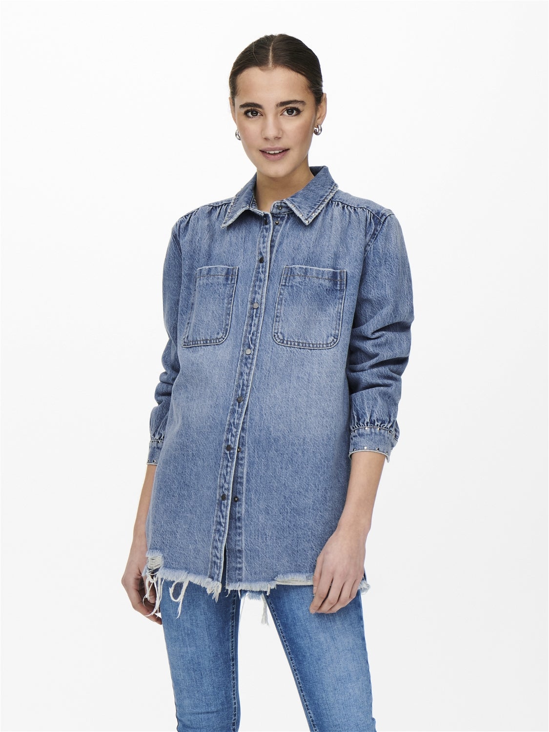 Brut Chemise en jean Bleu moyen ONLY