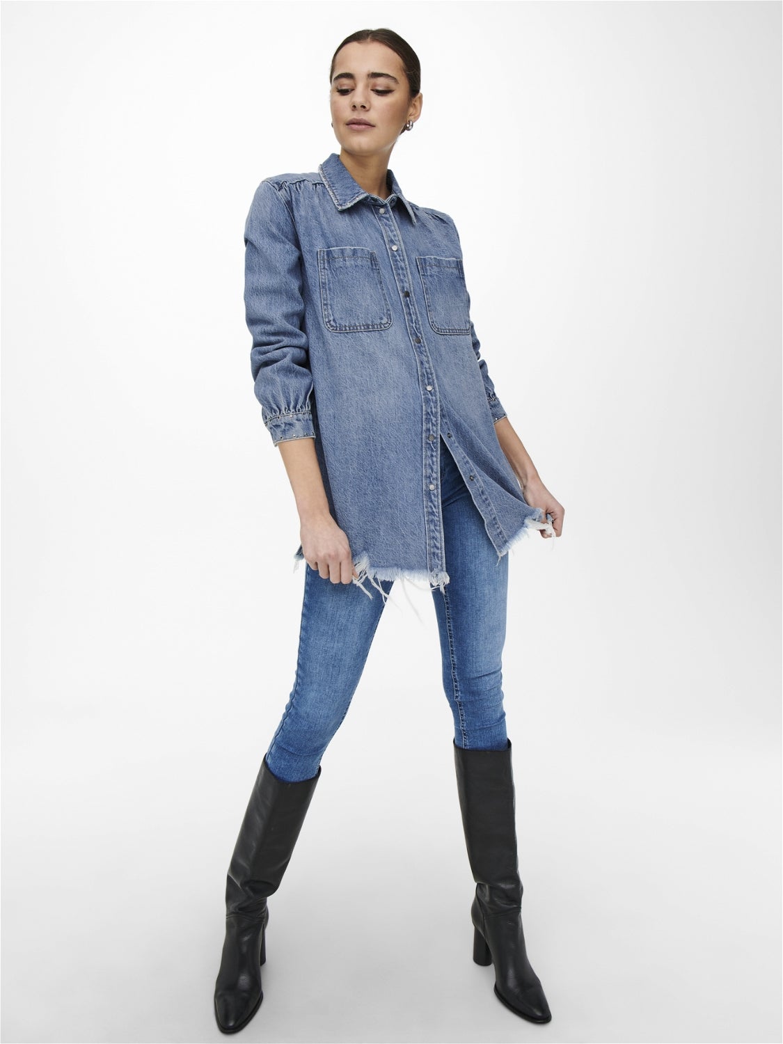 Only denim shirt store dress