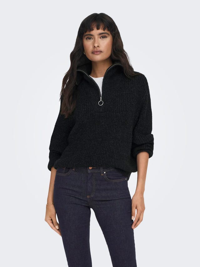 ONLY Regular Fit High neck Ribbed cuffs Pullover - 15247008