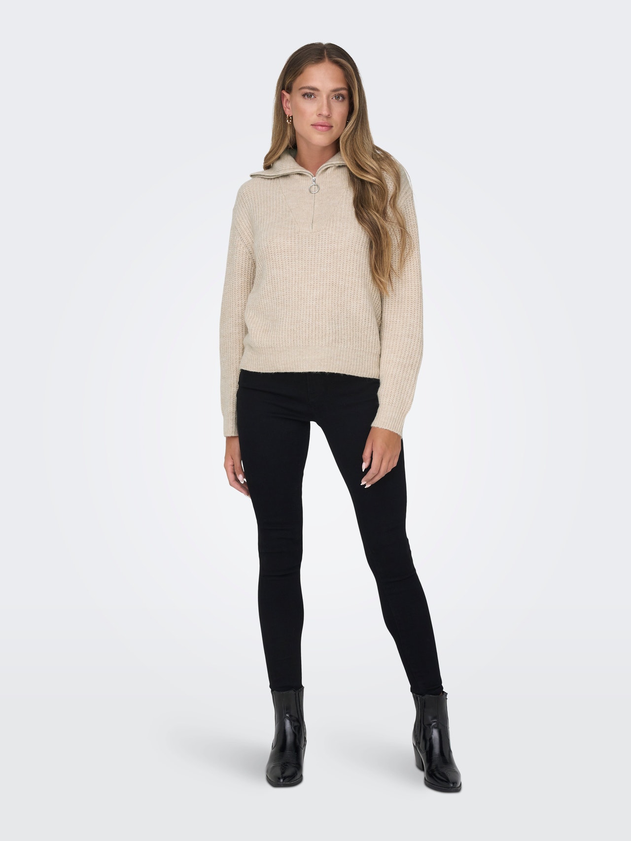 ONLY ONLBAKER Knitted pullover -Cloud Dancer - 15247008