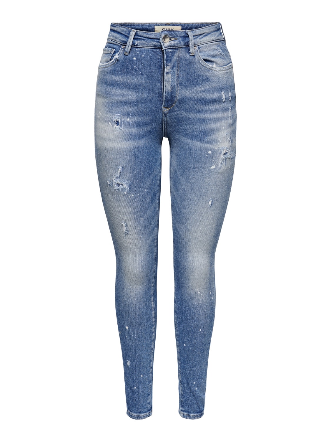 ONLY ONLMila Life High Waist Ankle Skinny Fit Jeans -Light Blue Denim - 15247010