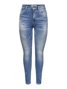 ONLY ONLMila life highwaist ankle Skinny fit jeans -Light Blue Denim - 15247010