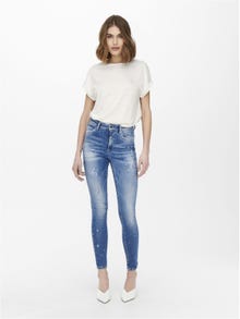 ONLY Skinny Fit High waist Jeans -Light Blue Denim - 15247010