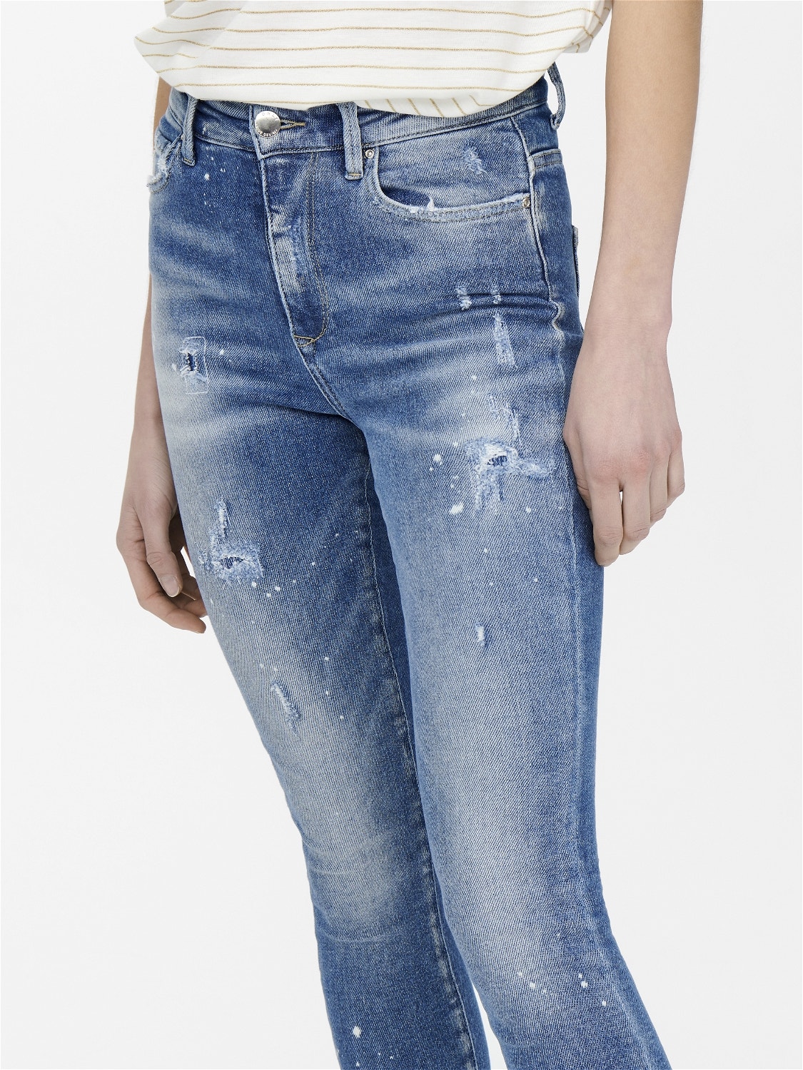 ONLY Jeans Skinny Fit Taille haute -Light Blue Denim - 15247010