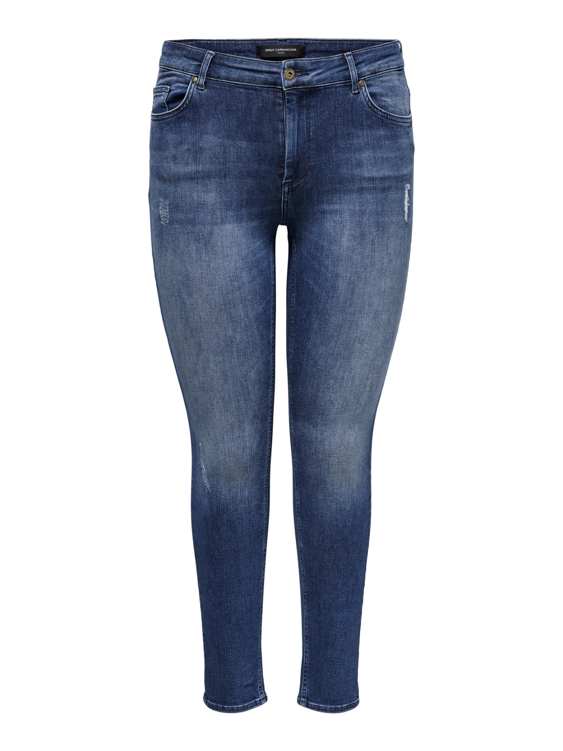 ONLY Curvy CarWilly reg Skinny fit-jeans -Medium Blue Denim - 15247044