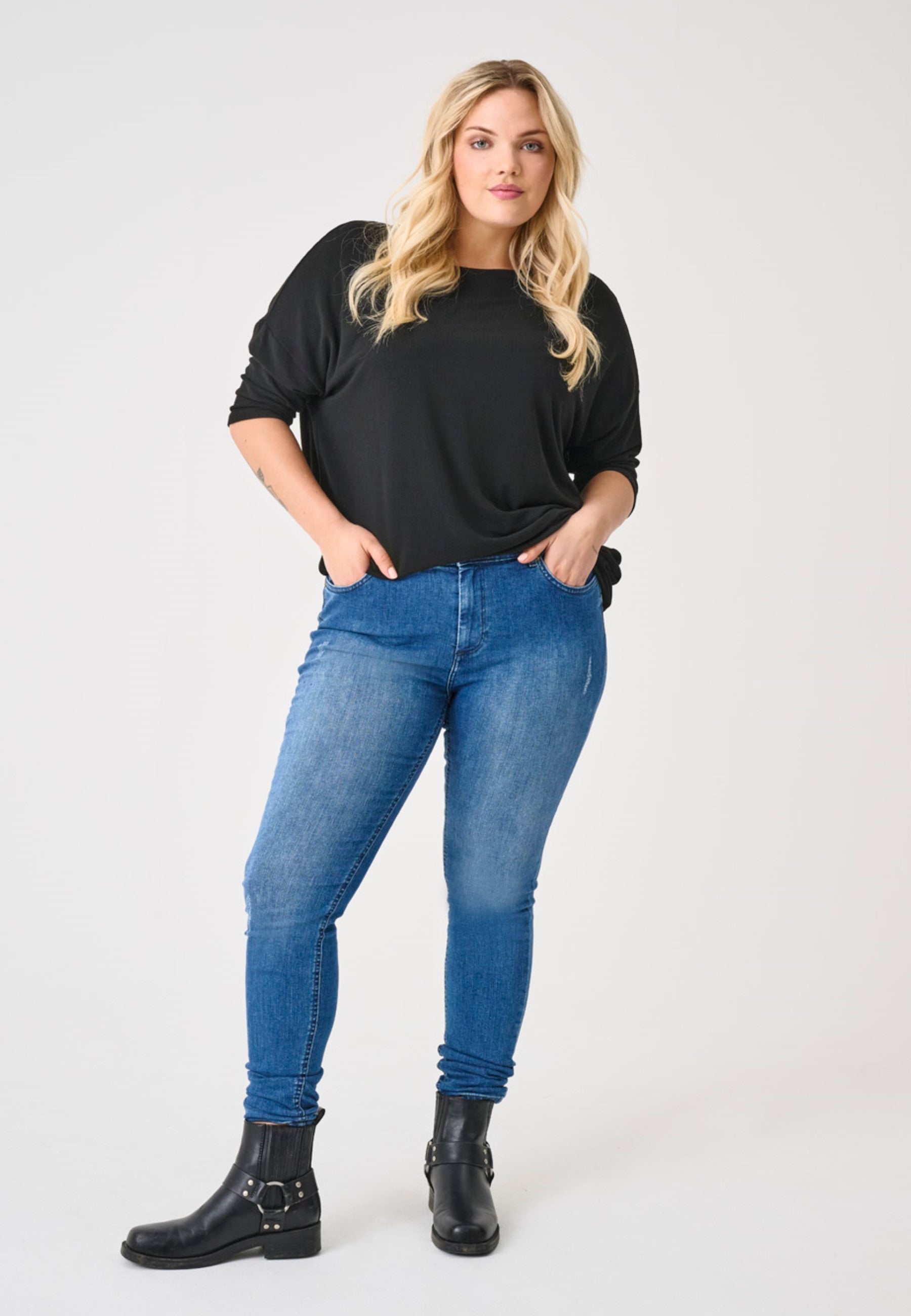 Thumbnail - Carwilly Mittlere Taille Skinny Fit Jeans