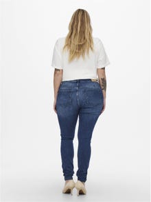 ONLY Curvy CarWilly reg Skinny fit jeans -Medium Blue Denim - 15247044