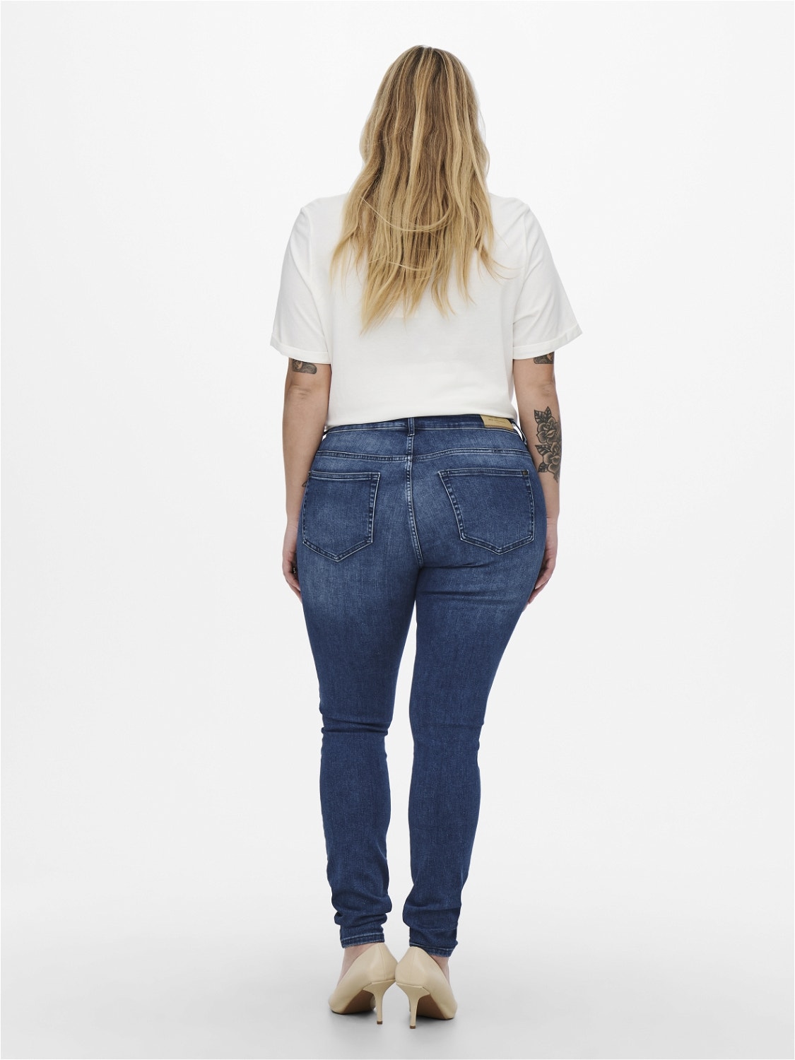 ONLY Skinny Fit Mittlere Taille Jeans -Medium Blue Denim - 15247044