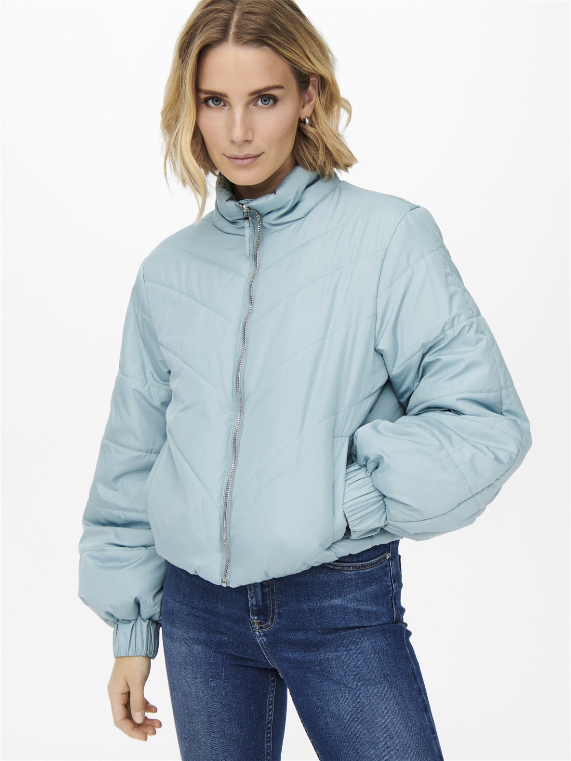 ONLY Solid colored quilted Jacket -Tourmaline - 15247077