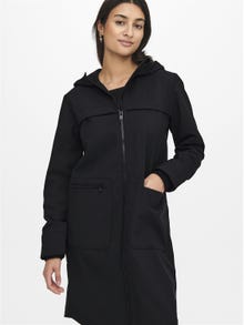ONLY Long Solid Colored Jacket -Black - 15247082