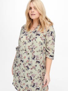 ONLY Curvy patterned Tunic -Oatmeal - 15247173