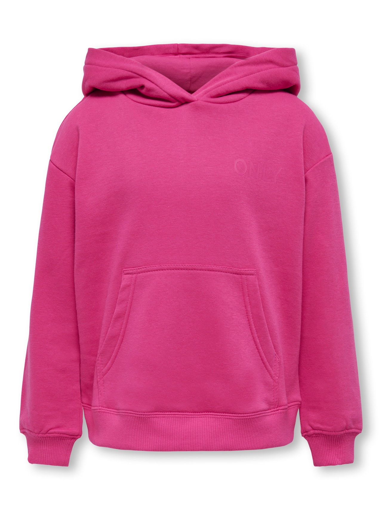 ONLY Solid colored Hoodie -Fuchsia Rose - 15247208