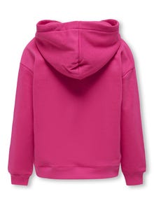 ONLY Solid colored Hoodie -Fuchsia Rose - 15247208