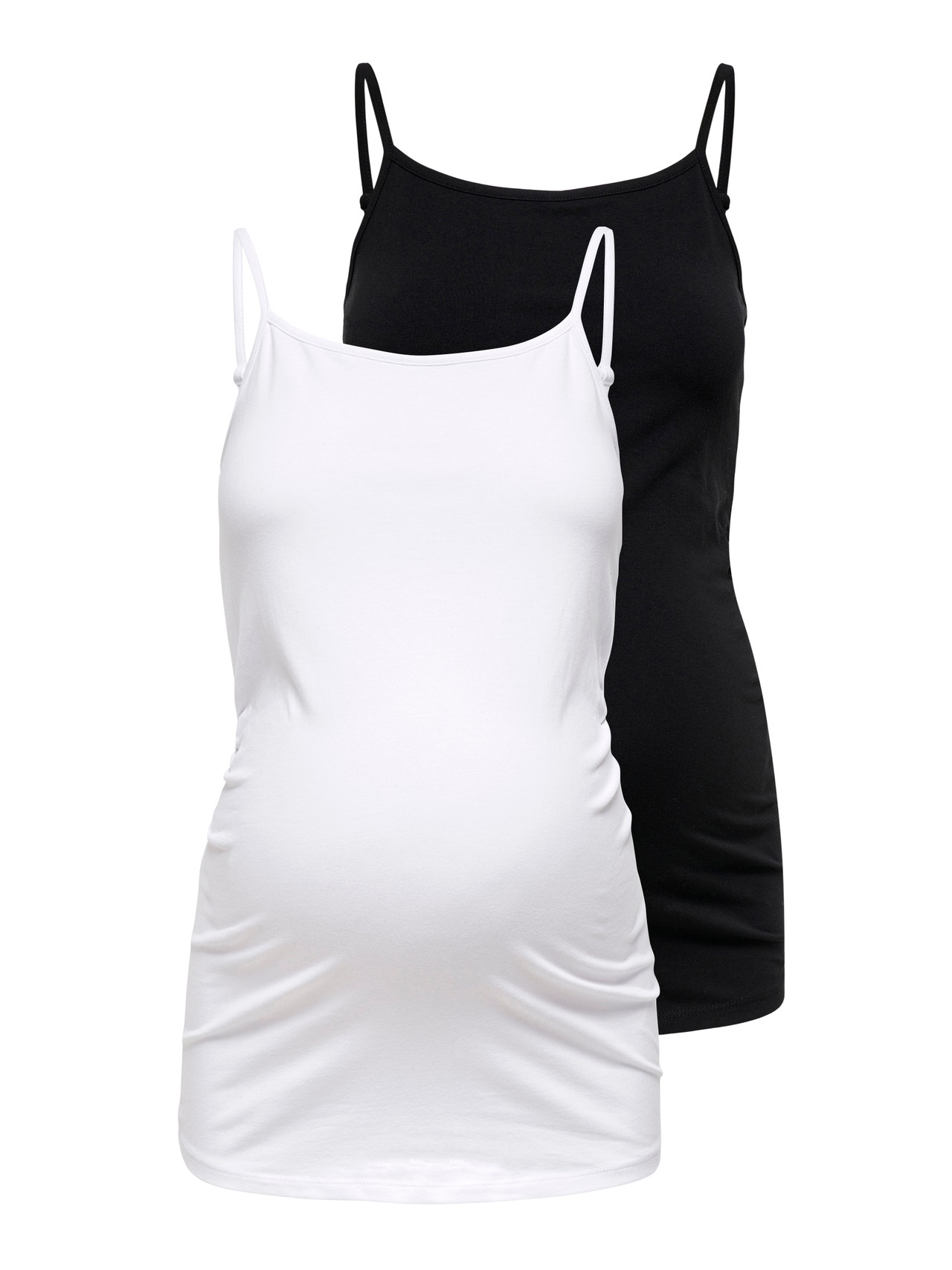 ONLY OLMLOVELY 2-pack tank top -Black - 15247219