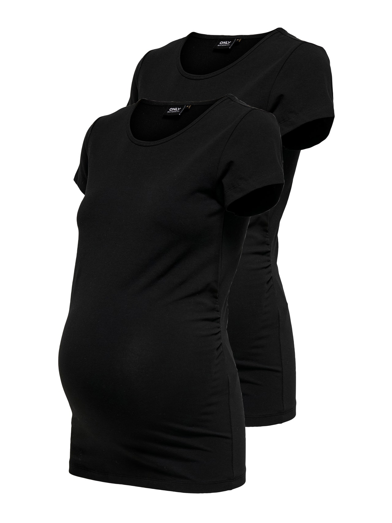 ONLY Mama 2-pack basic T-shirt -Black - 15247221