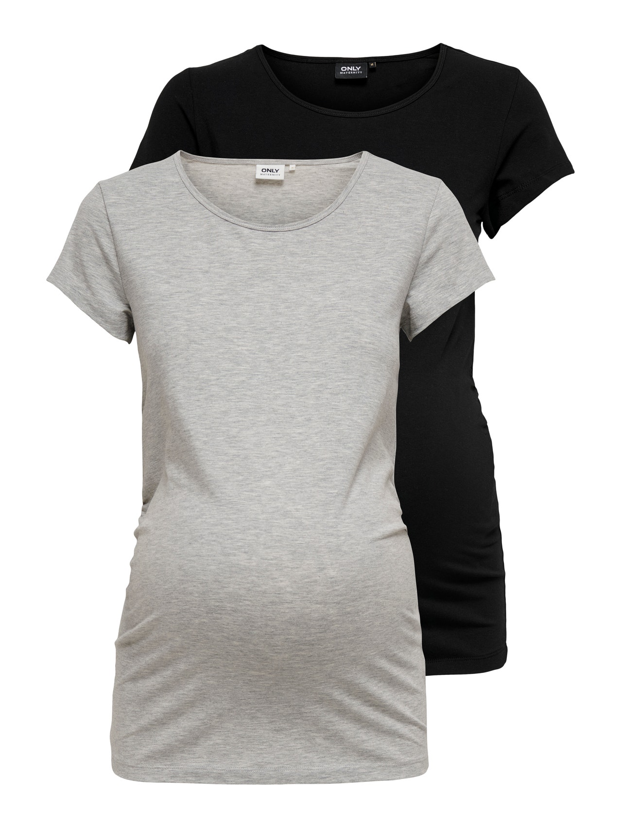 ONLY Lot de 2 basiques mama T-Shirt -Black - 15247221