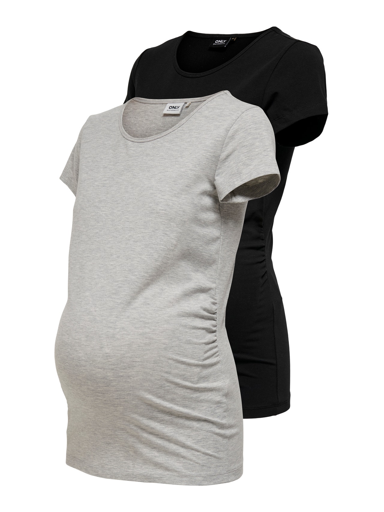 ONLY Standard Fit U-Neck T-Shirt -Black - 15247221