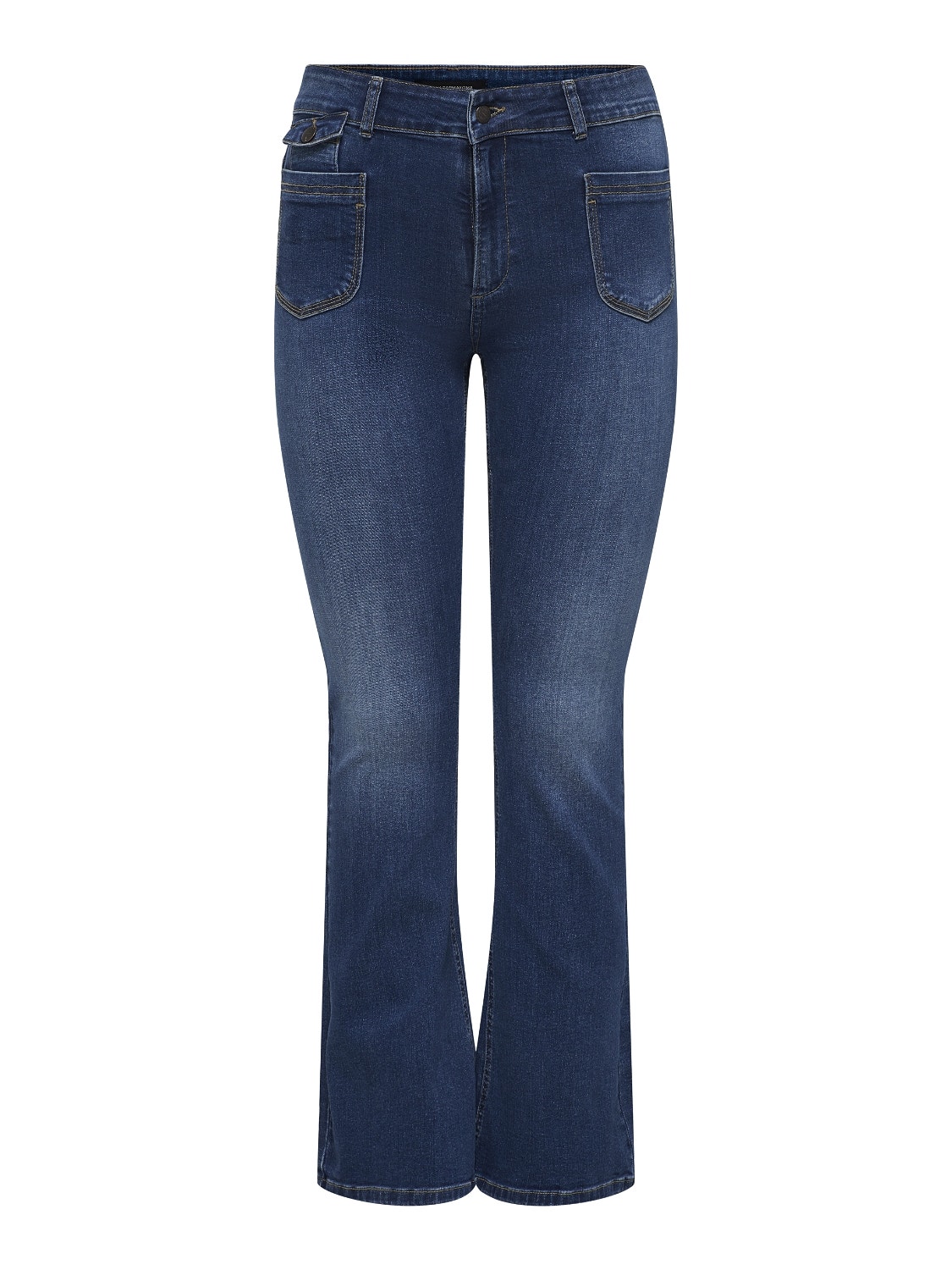 ONLY Utsvängd passform Hög midja Bootcut Jeans -Medium Blue Denim - 15247222