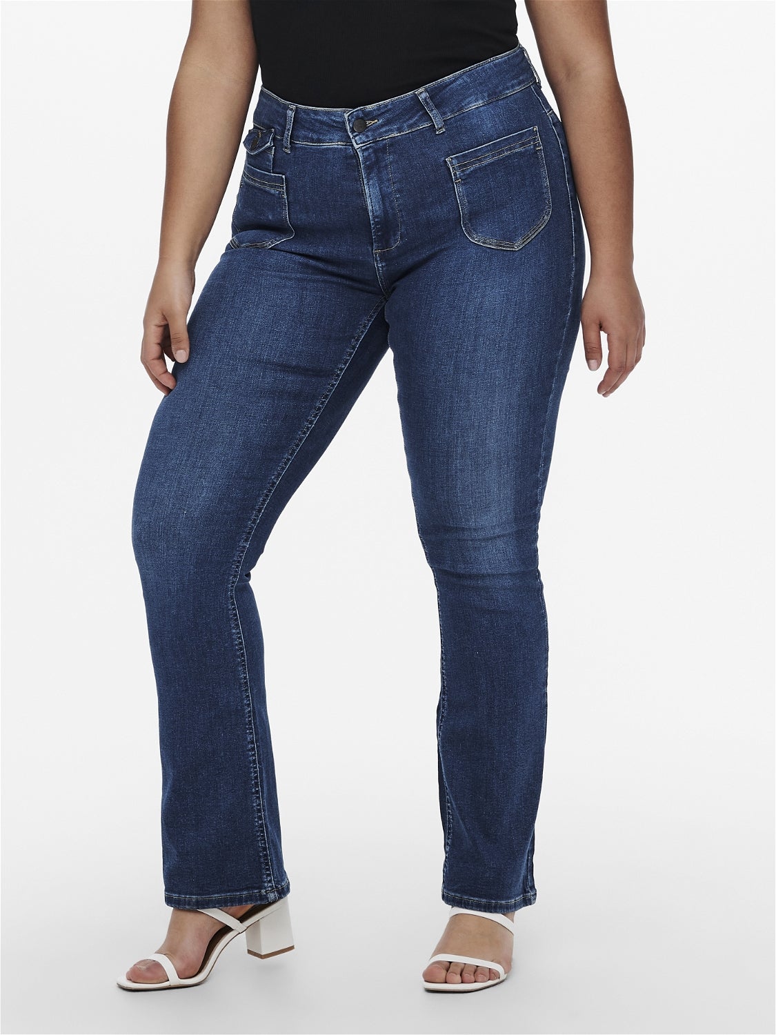 Carzabba Hohe Taille Ausgestellt Jeans