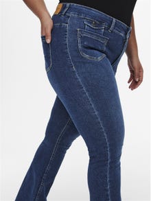 ONLY Utsvängd passform Hög midja Bootcut Jeans -Medium Blue Denim - 15247222