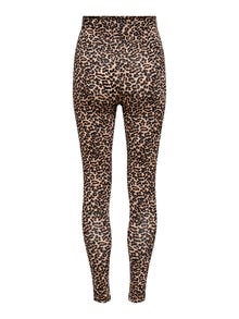ONLY Mamma leopardprintet Leggings -Black - 15247224