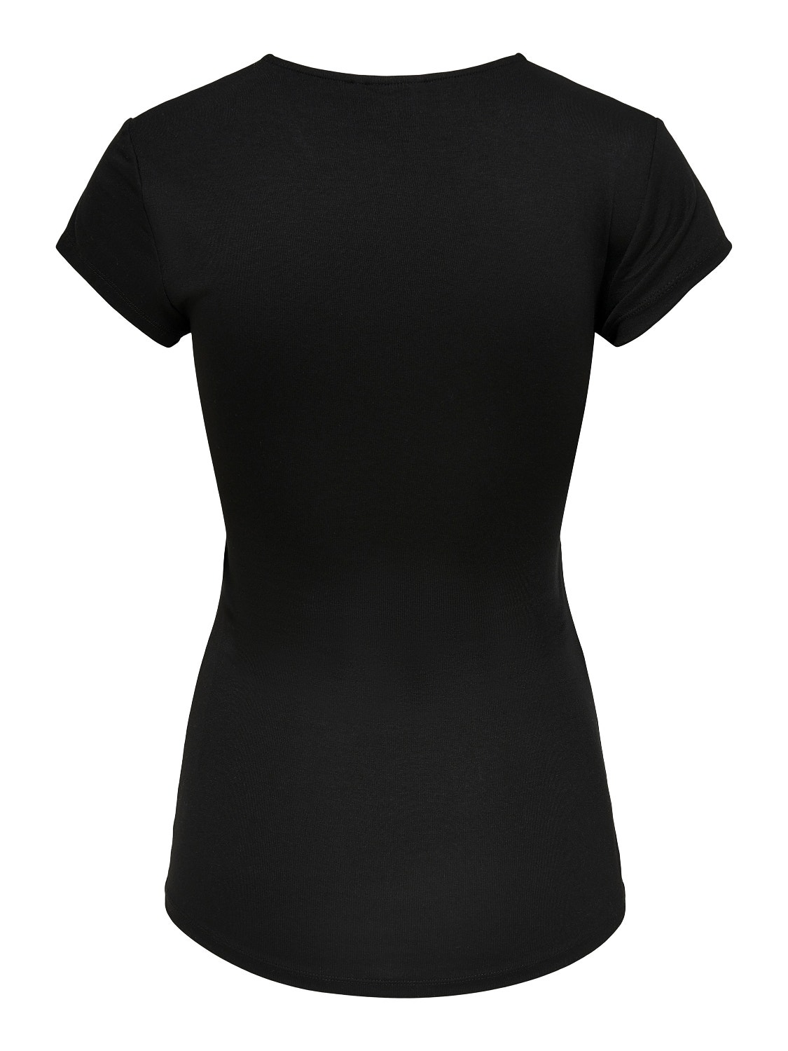 ONLY T-shirts Standard Fit Col en U -Black - 15247229