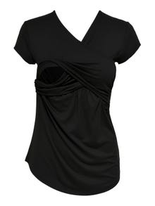 ONLY Mama wrap Top -Black - 15247229