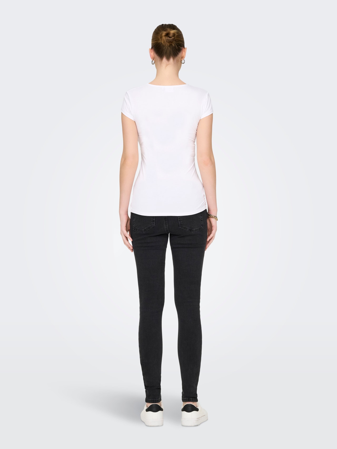ONLY Standard fit U-Hals T-shirts -White - 15247229