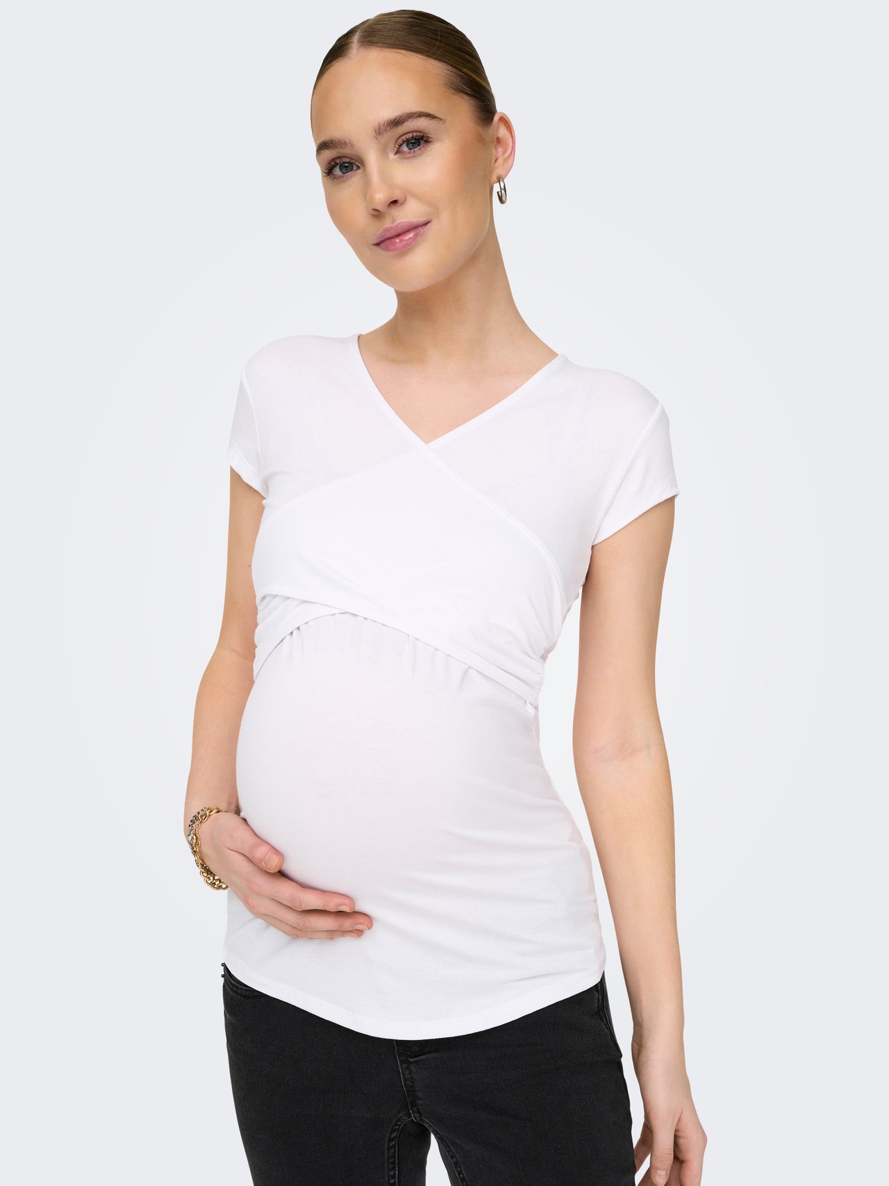 ONLY Mama wrap Top -White - 15247229