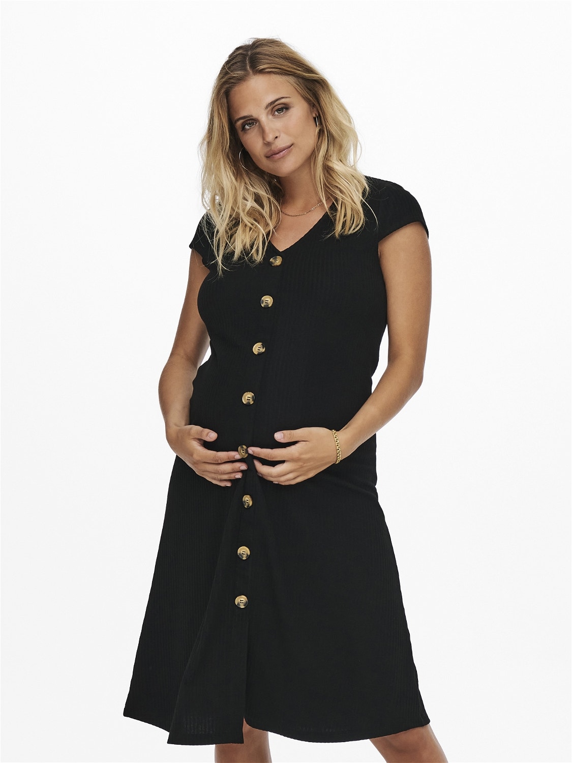 ONLY Mama Button Dress -Black - 15247235