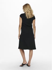 ONLY Bodycon Fit V-Neck Short dress -Black - 15247235
