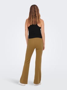 ONLY Pantalons Regular Fit Taille haute Jambe évasée -Bistre - 15247254