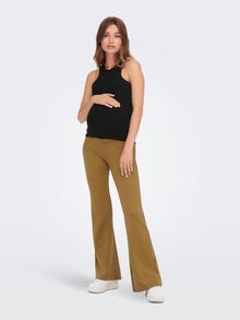 ONLY Mama flared Trousers -Bistre - 15247254