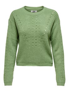 ONLY Solid colored Knitted Pullover -Basil - 15247480