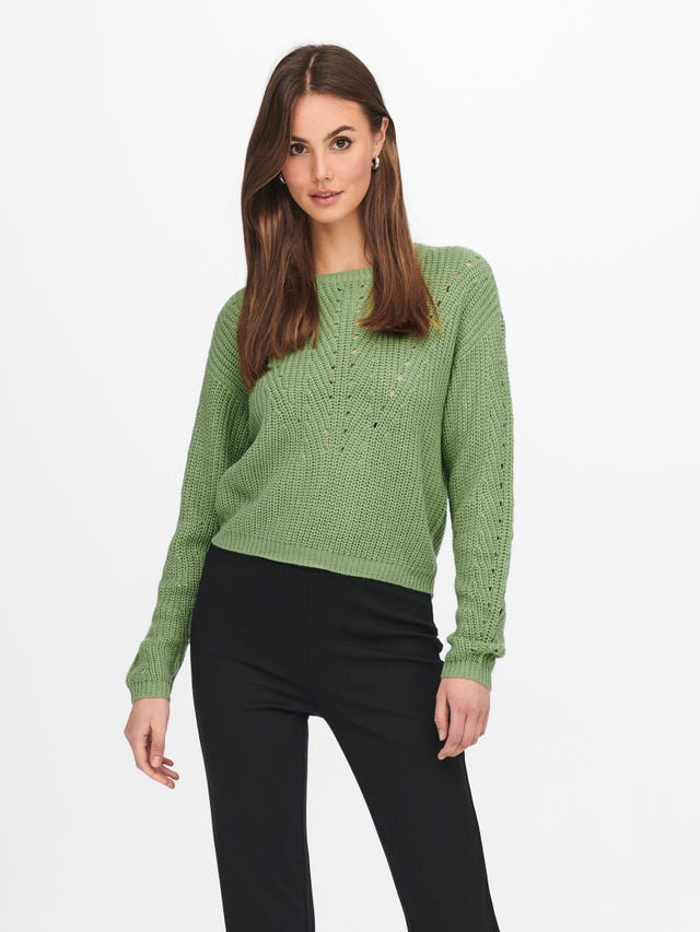 ONLY Solid colored Knitted Pullover - 15247480