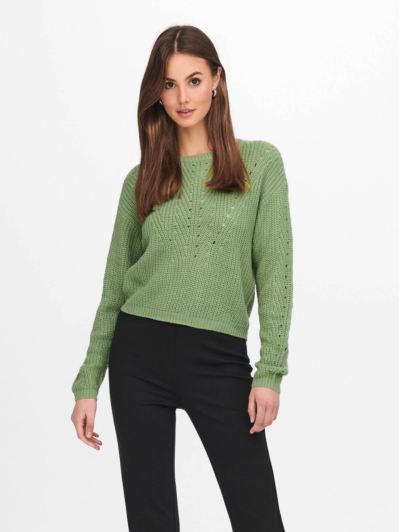ONLY Rundhals Pullover -Basil - 15247480