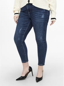 ONLY Straight Fit High waist Jeans -Dark Blue Denim - 15247537