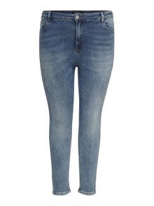 ONLY Curvy CARKila life hw ank Skinny fit-jeans -Medium Blue Denim - 15247551