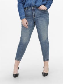ONLY Curvy CARKila life hw ank Skinny fit jeans -Medium Blue Denim - 15247551