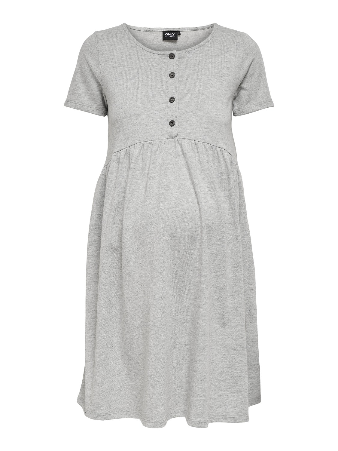 ONLY Mama solid colored Dress -Light Grey Melange - 15247586