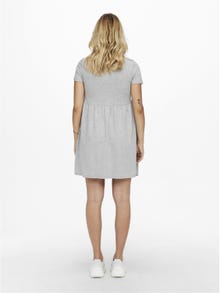ONLY Regular Fit O-Neck Short dress -Light Grey Melange - 15247586
