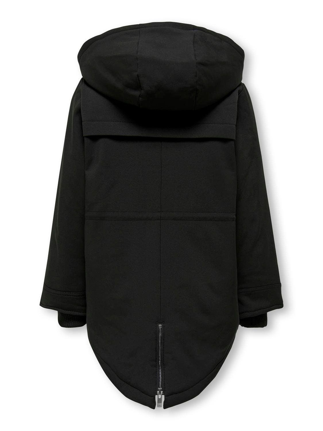 ONLY Hood Coat -Black - 15247590