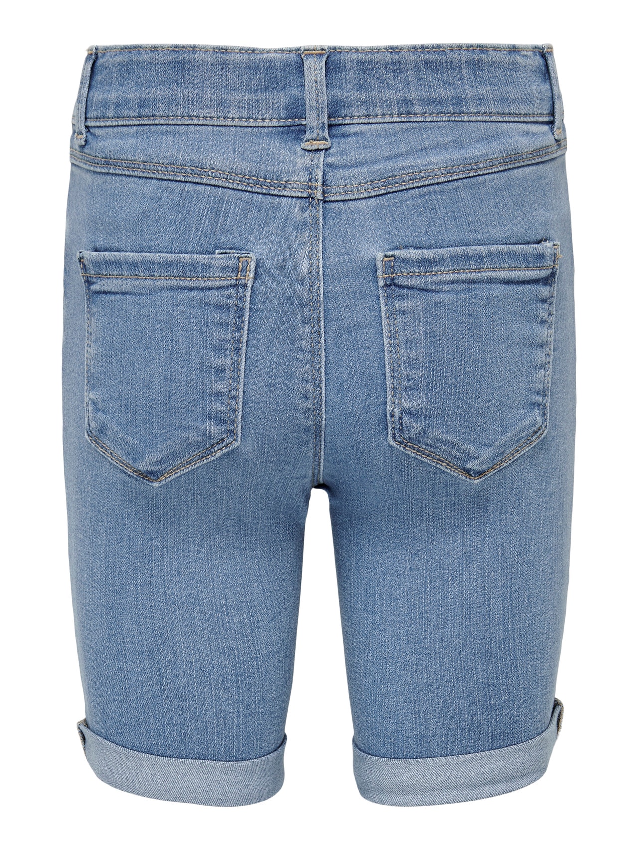 ONLY Skinny Fit Säume zum Umschlagen Shorts -Medium Blue Denim - 15247604